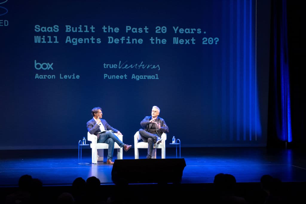 Aaron Levie and Puneet Agarwal in conversation at Connected Stack 2025